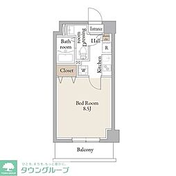 アルファコートお花茶屋2 1Kの間取図画像