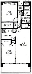 フォレスト沖 2LDKの間取図画像