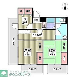 URBANTERRACE亀有 2DKの間取図画像