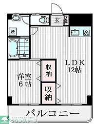 エクセル松戸 1LDKの間取図画像