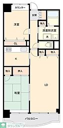 第6ヒカリマンション 2LDKの間取図画像