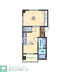 ハル 1DKの間取図画像