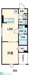 Tres美麗(トレスビレイ) 1LDKの間取図画像