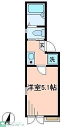 メゾンさくら亀有 1Kの間取図画像