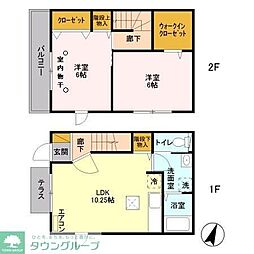 シエル 2LDKの間取図画像