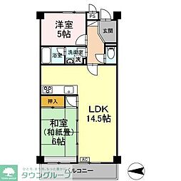 リヴィエールレジョン 2LDKの間取図画像