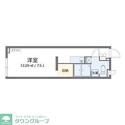 アルク中川コート ワンルームの間取図画像