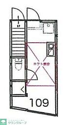 サークルハウス竹ノ塚壱番館 ワンルームの間取図画像