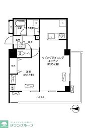 サンフィールド西日暮里 2DKの間取図画像