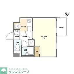 ガーラプレイス錦糸町 1Kの間取図画像