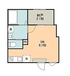 LOCUS亀有 ワンルームの間取図画像