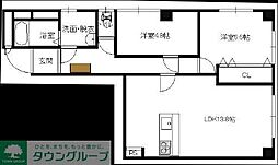 プレステージパレス 3階2LDKの間取り