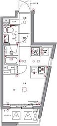 ユリカロゼAZ亀有 1階ワンルームの間取り