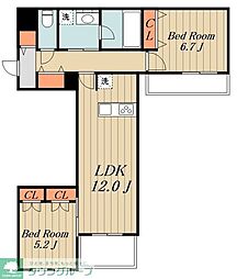 レガリア 4階2LDKの間取り