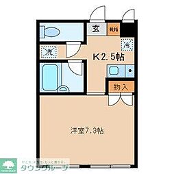 エトワール竹ノ塚 1階1Kの間取り