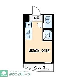 Ｃｕｂｅ　ｋａｎａｍａｃｈｉ　V 1階ワンルームの間取り