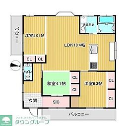 ソラーナ東立石 2階3LDKの間取り