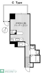 Ｙビル足立江北ティアラ 2階ワンルームの間取り