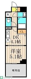 都営新宿線 瑞江駅 徒歩2分の賃貸マンション 1階1DKの間取り
