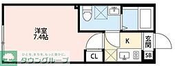 エスグランデ 1階1Kの間取り