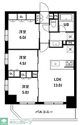 京成押上線 四ツ木駅 徒歩12分の賃貸マンション 12階3LDKの間取り
