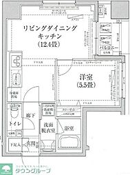 アイルプレミアム東向島 1LDKの間取図画像