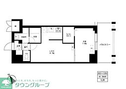 東京マンション 1LDKの間取図画像