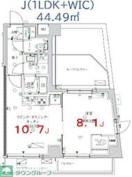 墨田区押上3丁目PJ 7階1LDKの間取り