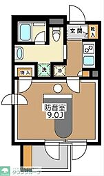 （仮称）Ｓｏｎｏｒｉｔｅ池之端 1階1Kの間取り