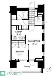 ＬａＳａｎｔｅ千駄木 3階1LDKの間取り