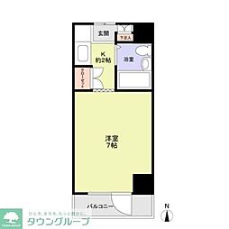 ダイヤモンドレジデンス錦糸町 5階ワンルームの間取り