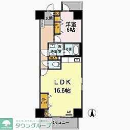第2エコーピア 1LDKの間取図画像