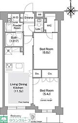 コンフォリア・リヴ文京護国寺 2LDKの間取図画像