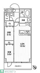 ドゥーエ曳舟 2LDKの間取図画像