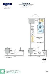 墨田区緑4丁目マンション 1DKの間取図画像