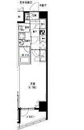 S-RESIDENCEHIKIFUNE 1Kの間取図画像
