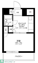 ヴェラハイツ蔵前 1DKの間取図画像