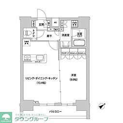 メトロステージウエノ 1LDKの間取図画像