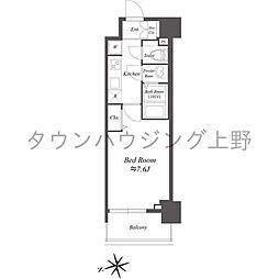PRESSANCEBLOOMASAKUSANorth 1Kの間取図画像