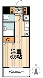 メインステージ神田佐久間町 1Kの間取図画像
