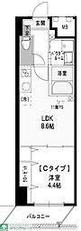 オランジュ・ポルト 1LDKの間取図画像