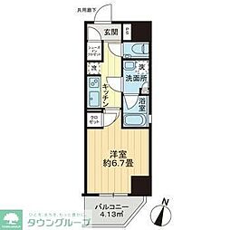 プレシス本駒込 1Kの間取図画像