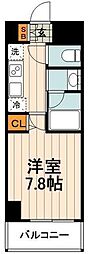 ヒューリック浅草橋江戸通 1Kの間取図画像