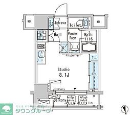 パークアクシス上野 ワンルームの間取図画像