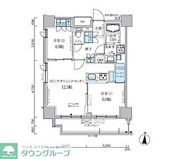 パークアクシス両国馬車通り 2LDKの間取図画像
