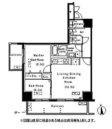 ParkAxis元浅草STAGE 2LDKの間取図画像