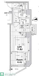 メイクス上野 1LDKの間取図画像