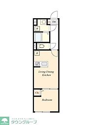 荒川区東日暮里3丁目マンション 1LDKの間取図画像