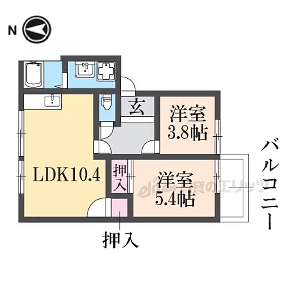 奈良県桜井市大字河西(賃貸アパート2LDK・2階・47.00㎡)の写真 その2