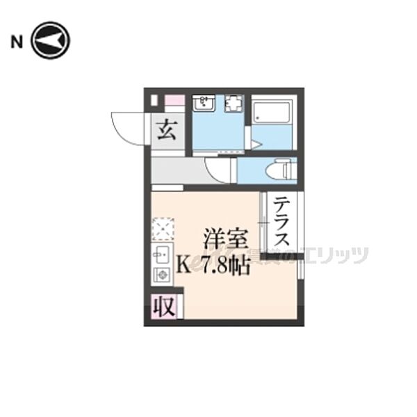 ｃｈｏｕｃｈｏｕＮａｋａｍｉｙａWEST 102｜大阪府枚方市中宮西之町(賃貸アパート1R・1階・24.18㎡)の写真 その2